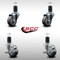 Service Caster 3'' SS Thermoplastic Rubber Wheel Swivel 1-5/8'' Expanding Stem Caster Set 2 Brakes, 4PK SCC-SSEX20S314-TPRB-2-TLB-2-158 - alternate 4